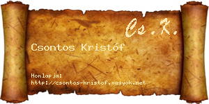 Csontos Kristóf névjegykártya