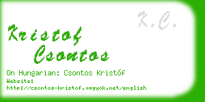 kristof csontos business card